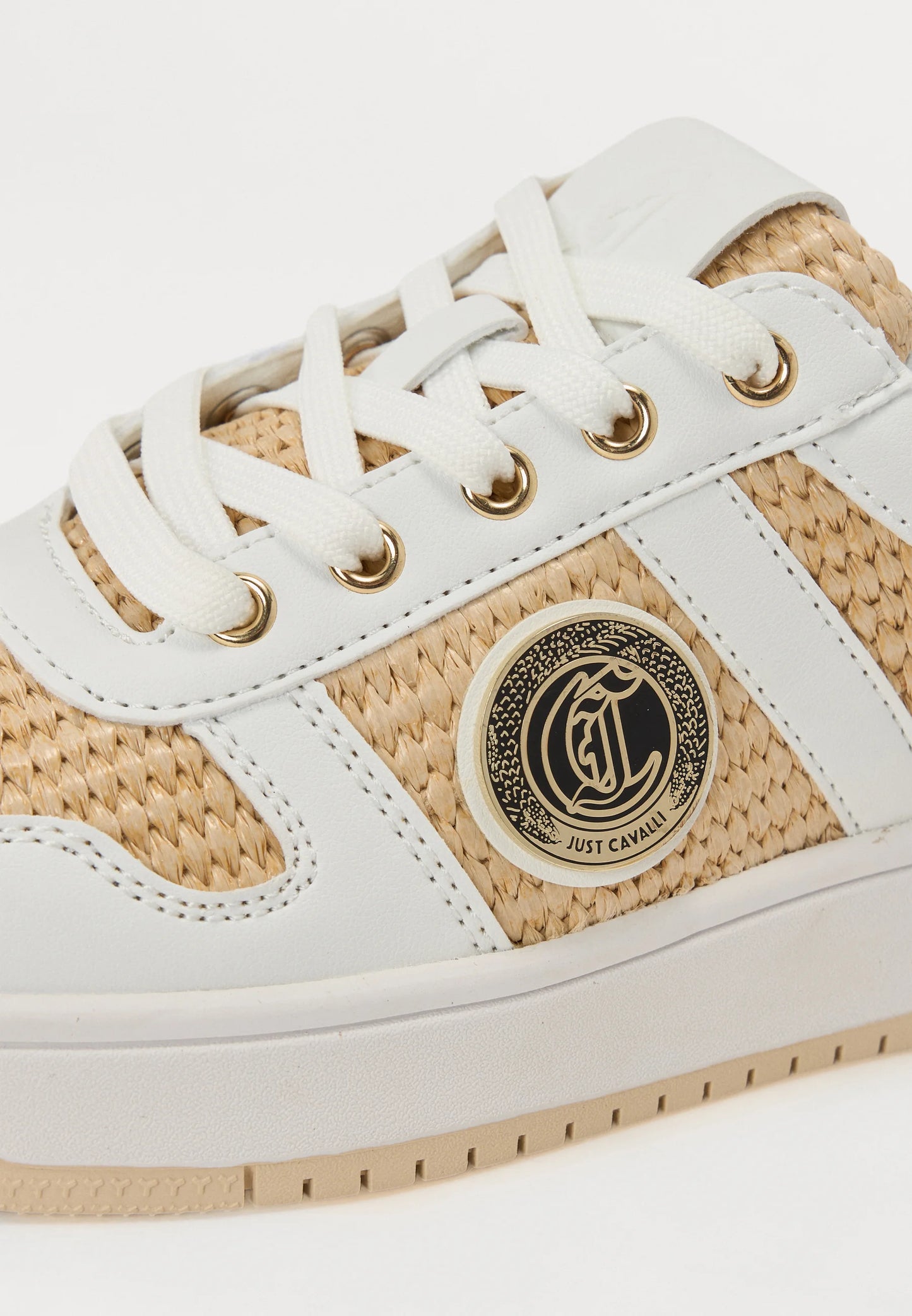 Sapatilhas Brancas e Bege Just Cavalli SS25