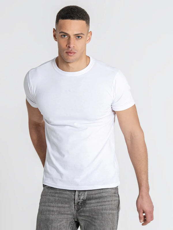 T-shirt Básica com Logo Gianni Kavanagh Branca
