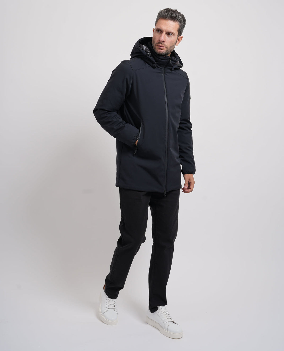 Casaco Parka com Capuz Yes Zee Azul Yes Zee
