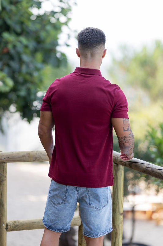 Polo Bordô Calvin Klein FW25