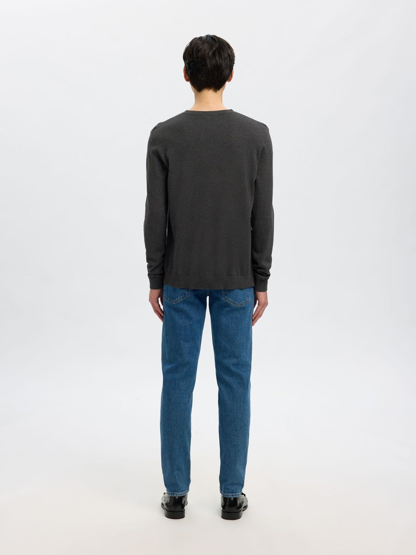 Camisola de Malha Cinza Escura Selected FW25