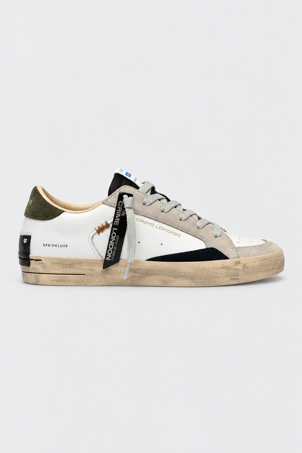 Sapatilhas Crime London Brancas e Verdes - Skate