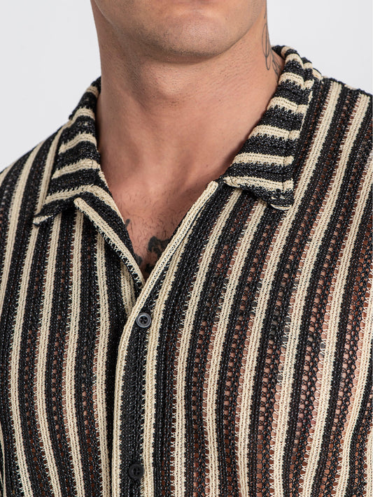 Camisa Malha Preta Gianni Kavanagh SS25