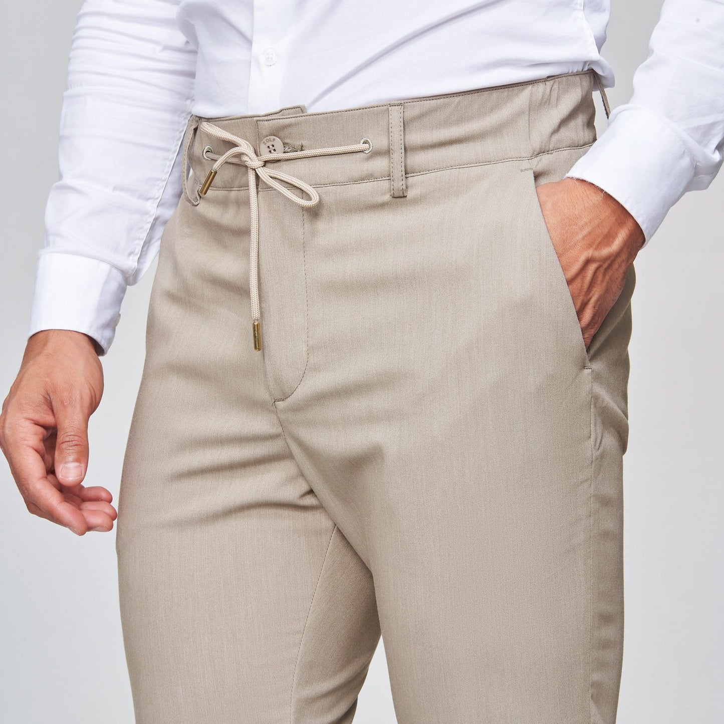 Calças Cordão Zolf Bege FW25