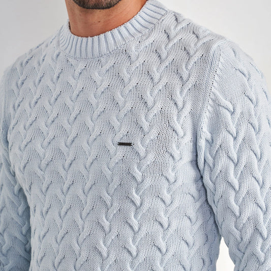 Camisola Tricot com Relevo Zolf Azul FW25