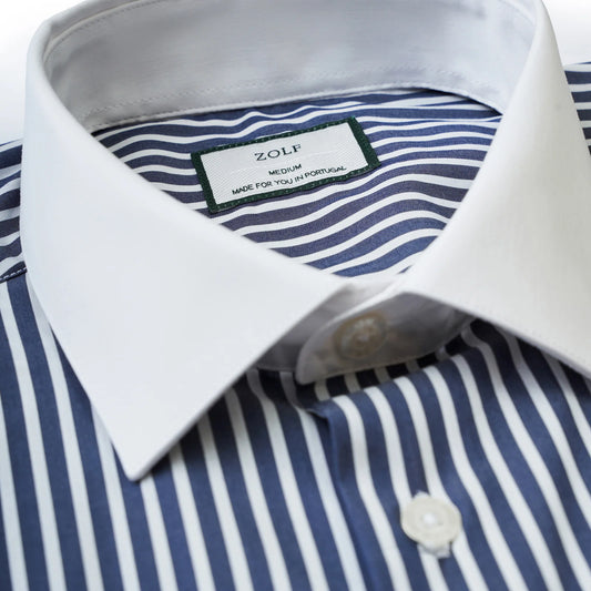 Camisa Branca e Azul Zolf SS26