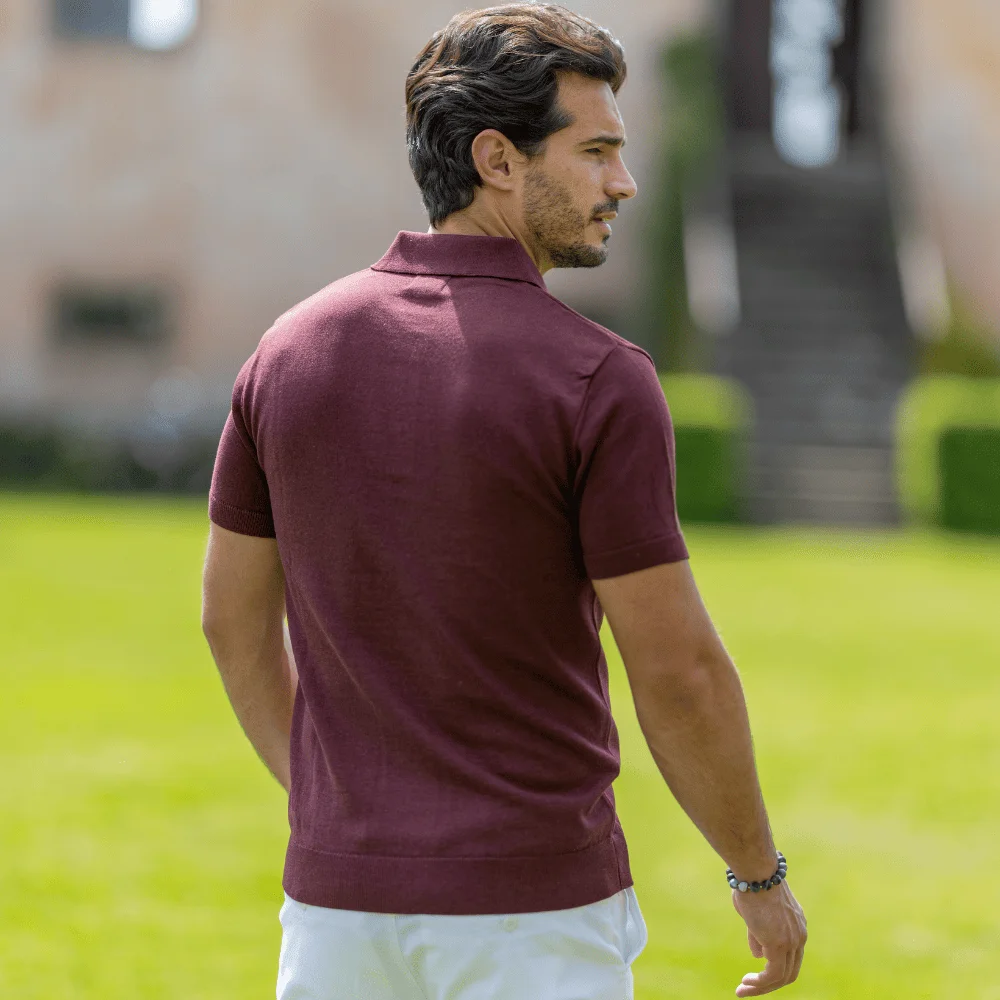 Polo Bordô Tricot Zolf SS-25