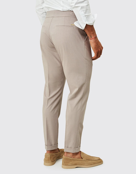 Calça clássica com fivela Bege Zolf SS26