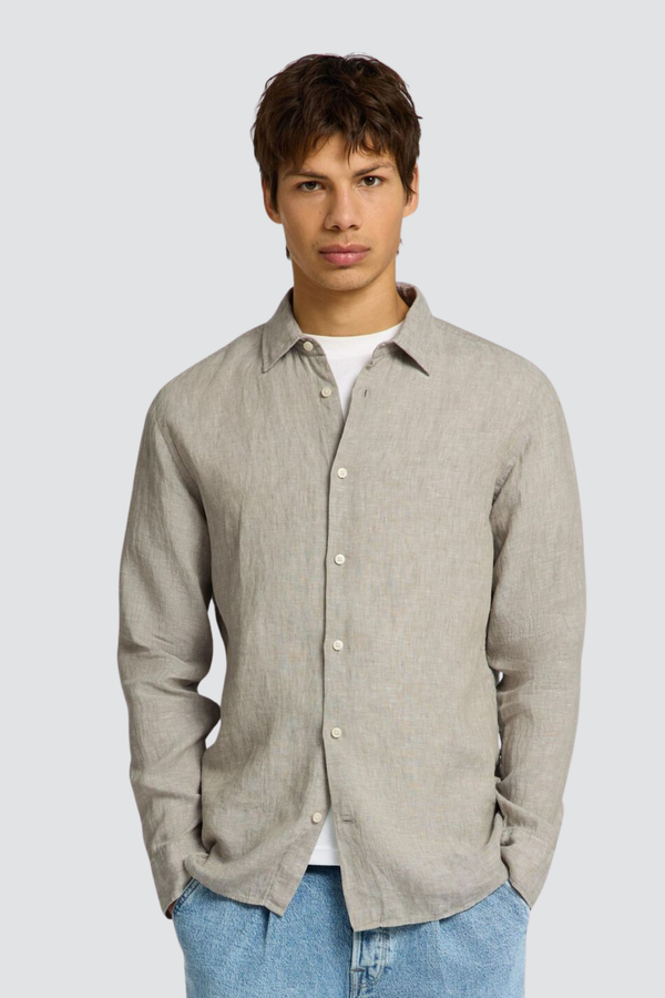 Camisa de Linho Bege Selected SS25