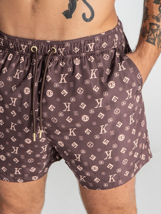 Calções de Banho Castanhos Gianni Kavanagh SS25