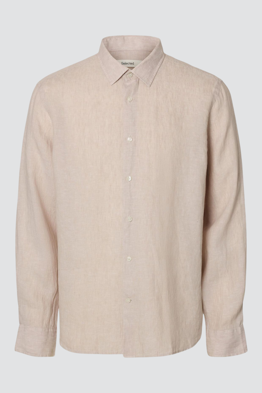 Camisa de Linho Bege Selected SS25