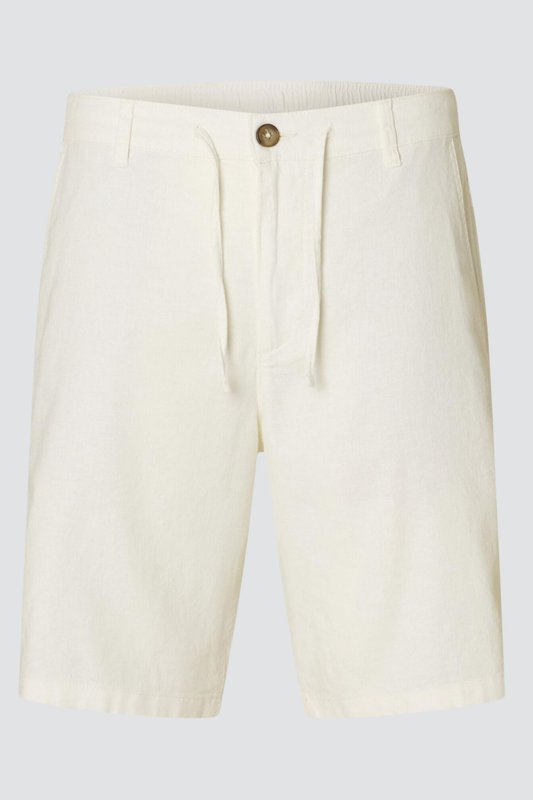Calções de Linho Branco Selected SS25