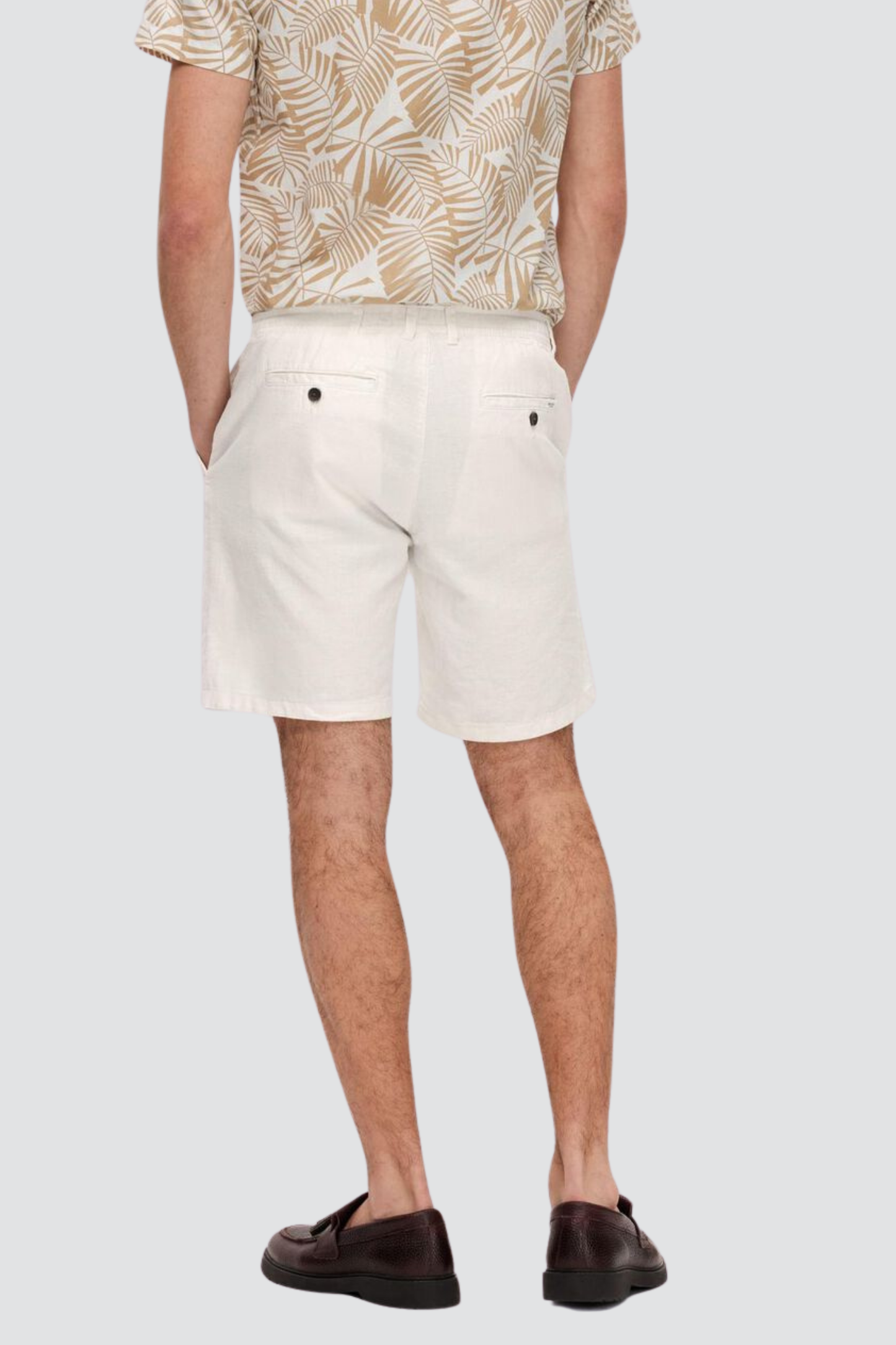 Calções de Linho Branco Selected SS25