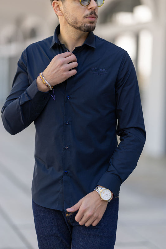 Camisa Azul Police SS25