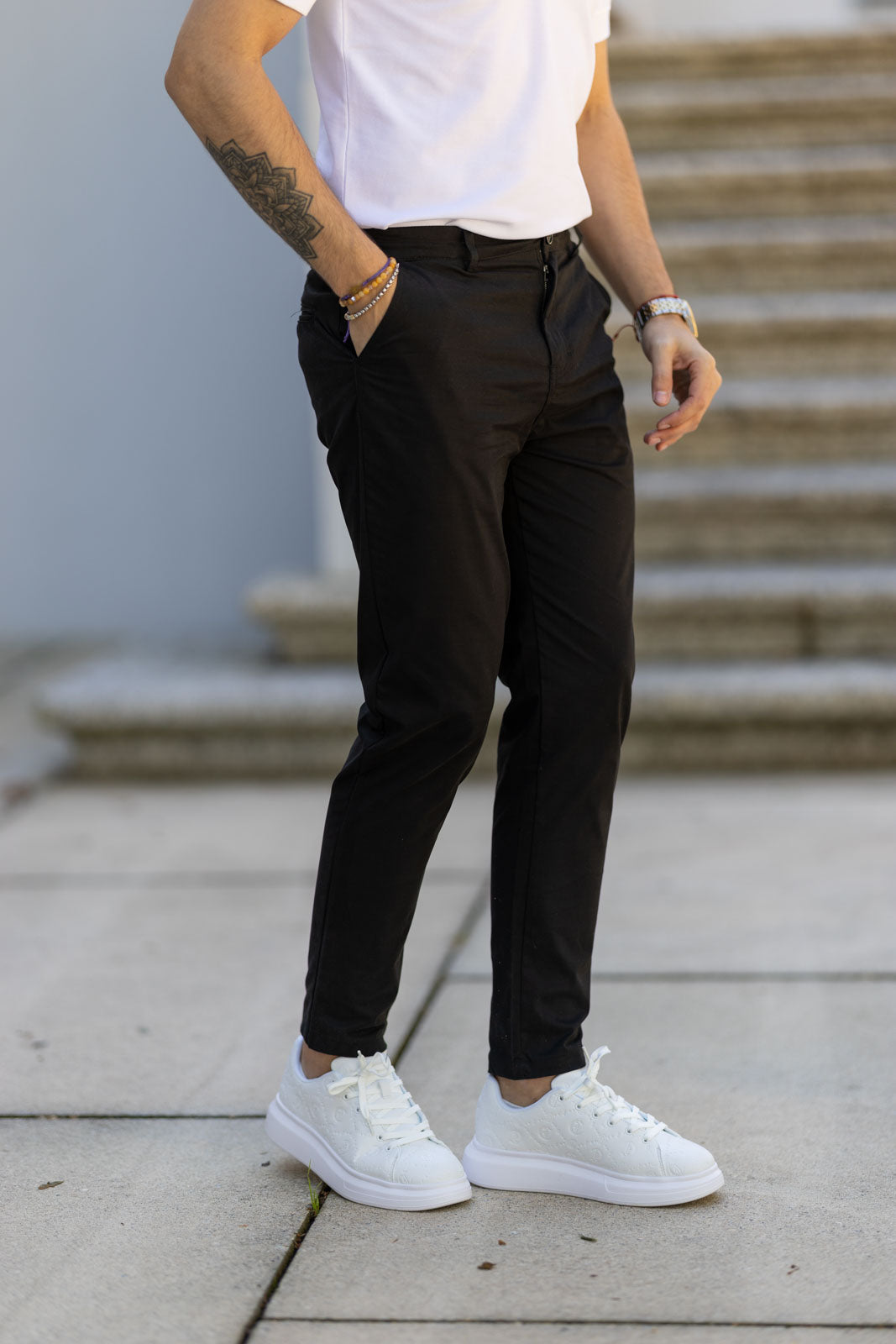 Calças Chino Preta Gianni Kavanagh SS25