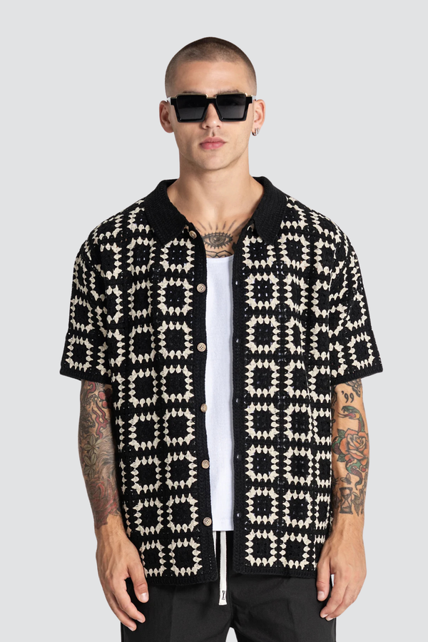 Camisa Preta Gianni Kavanagh SS26