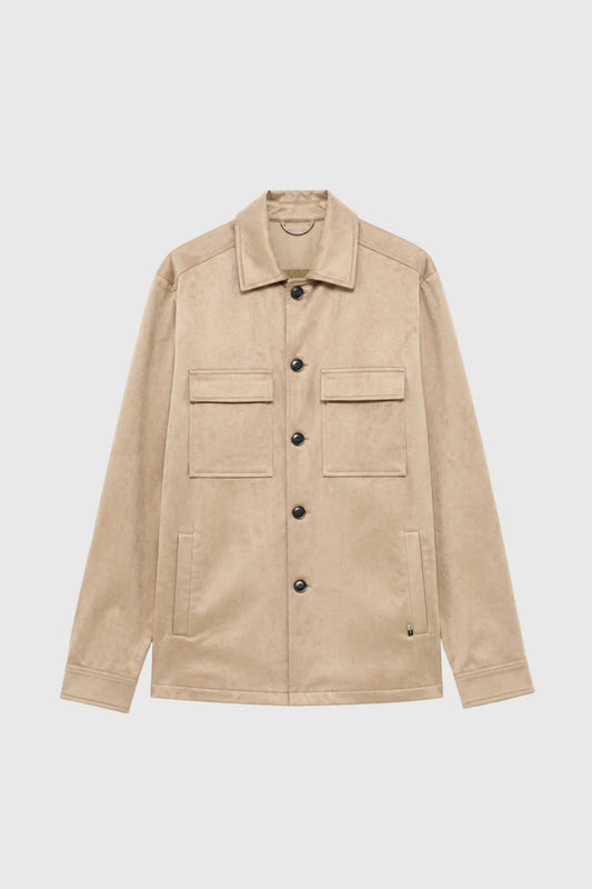 Sobrecamisa Bege efeito Camurça Gianni Lupo