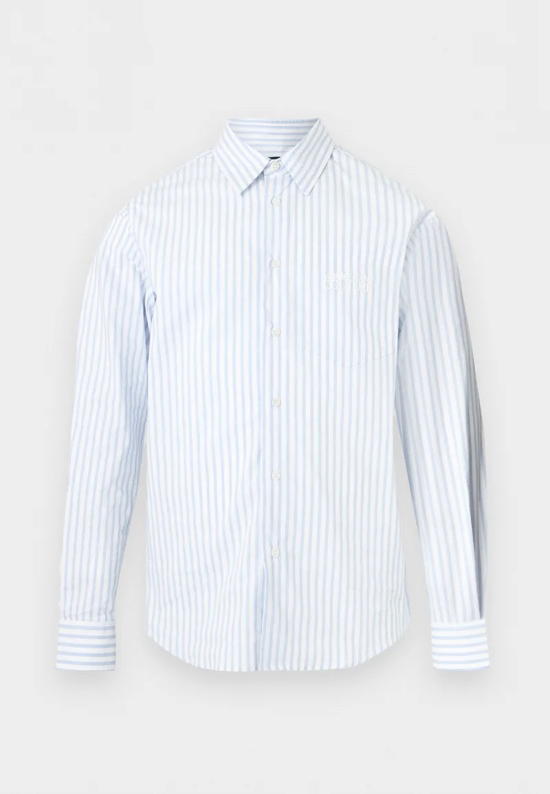 Camisa Risca Branca e Azul Versace Jeans Couture SS26