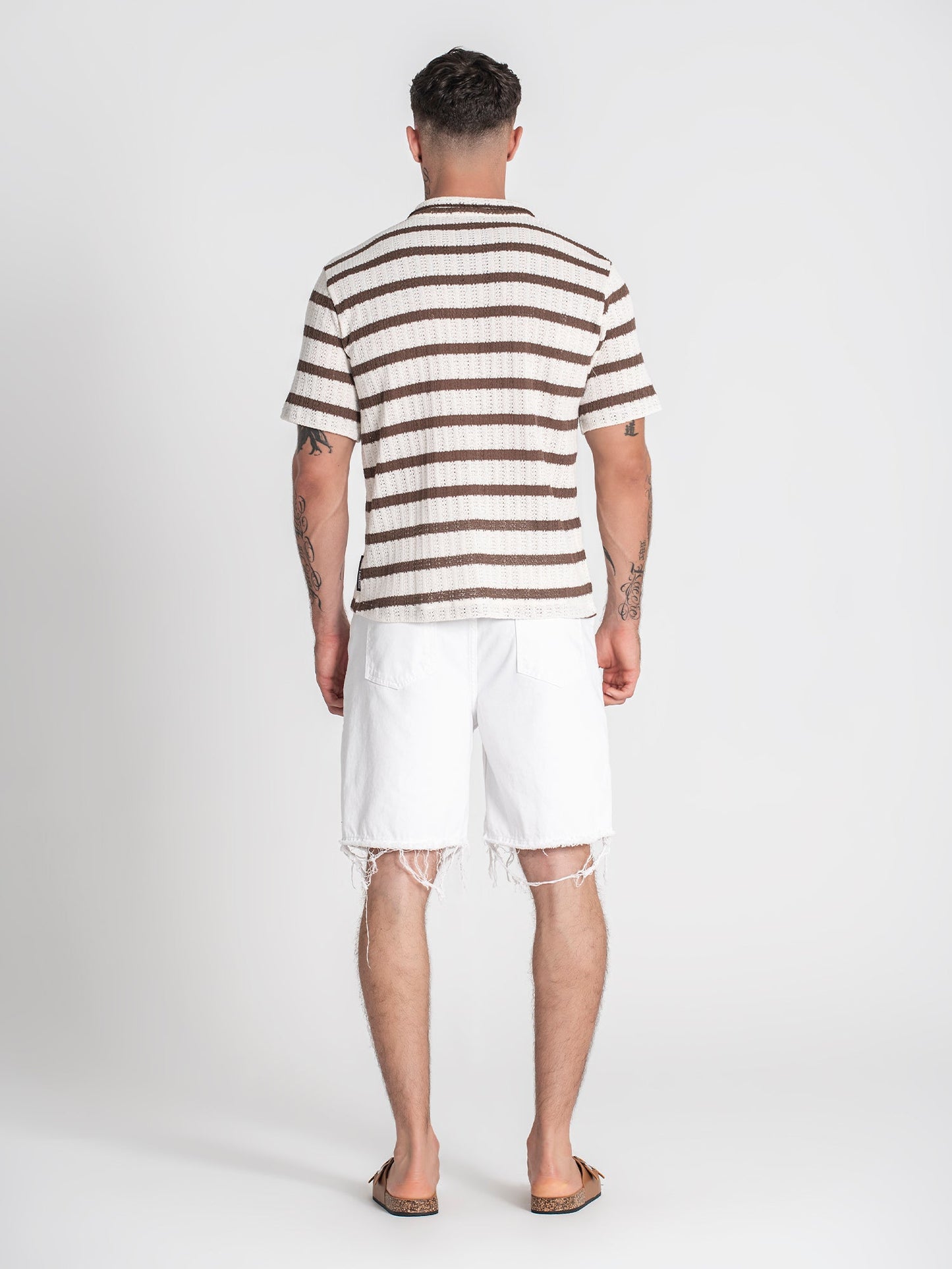 Camisa Branca e Castanha Gianni Kavanagh SS25