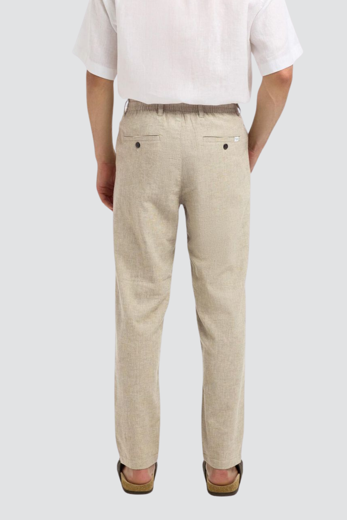 Calças de Linho Bege Selected SS25