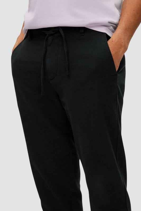 Calças de Linho Preta Selected SS25