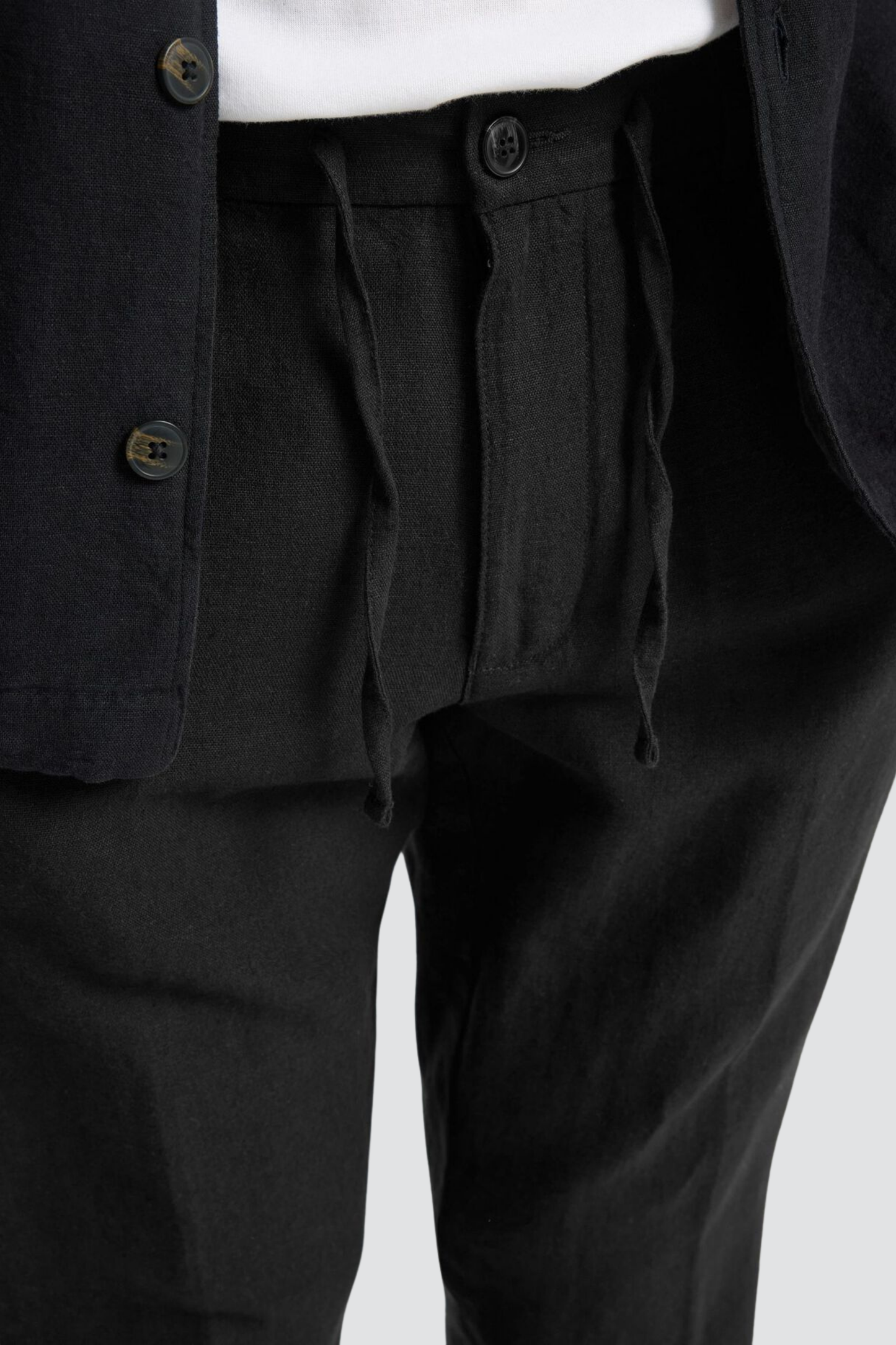 Calças de Linho Preta Selected SS25