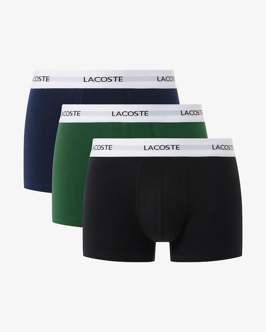 Boxers Lacoste Preto Azul Verde Pack 3 FW25