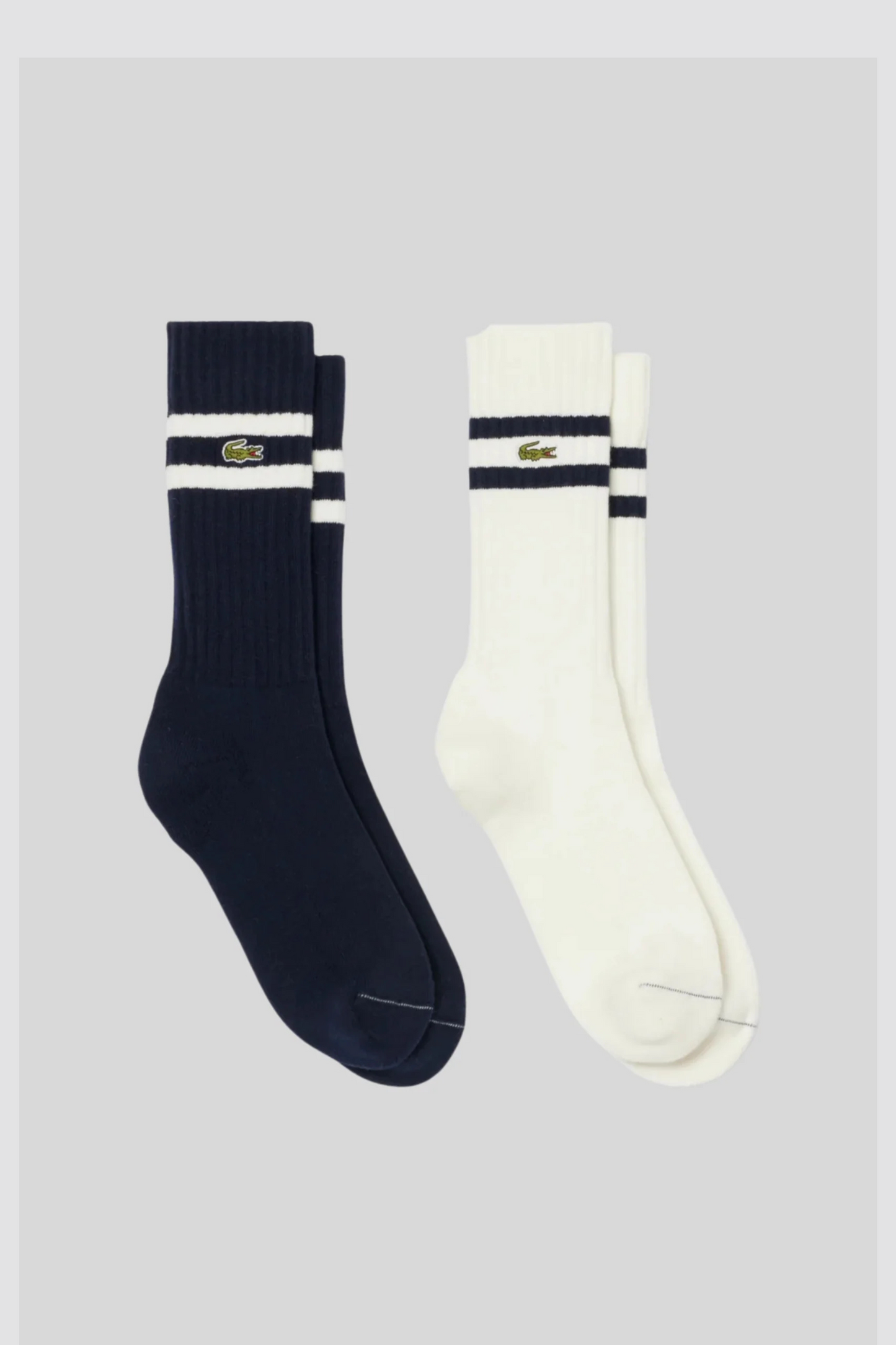 Meias Lacoste Azuis e Brancas SS25