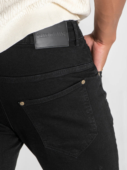 Calças de Ganga Preta Gianni Kavanagh SS25