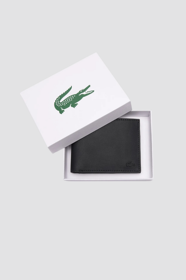 Carteira Preta Lacoste FW-25