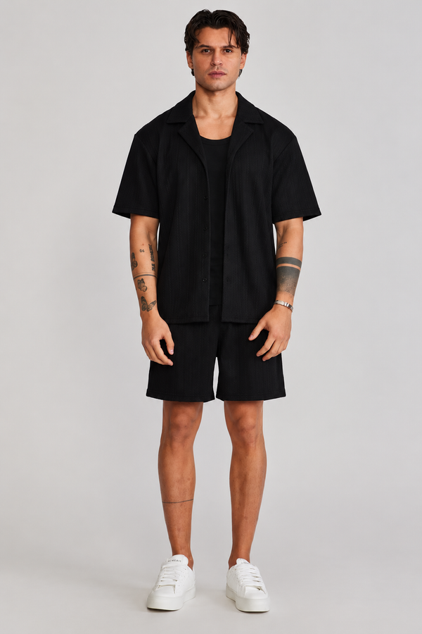 Conjunto SikSilk Preto Texturado