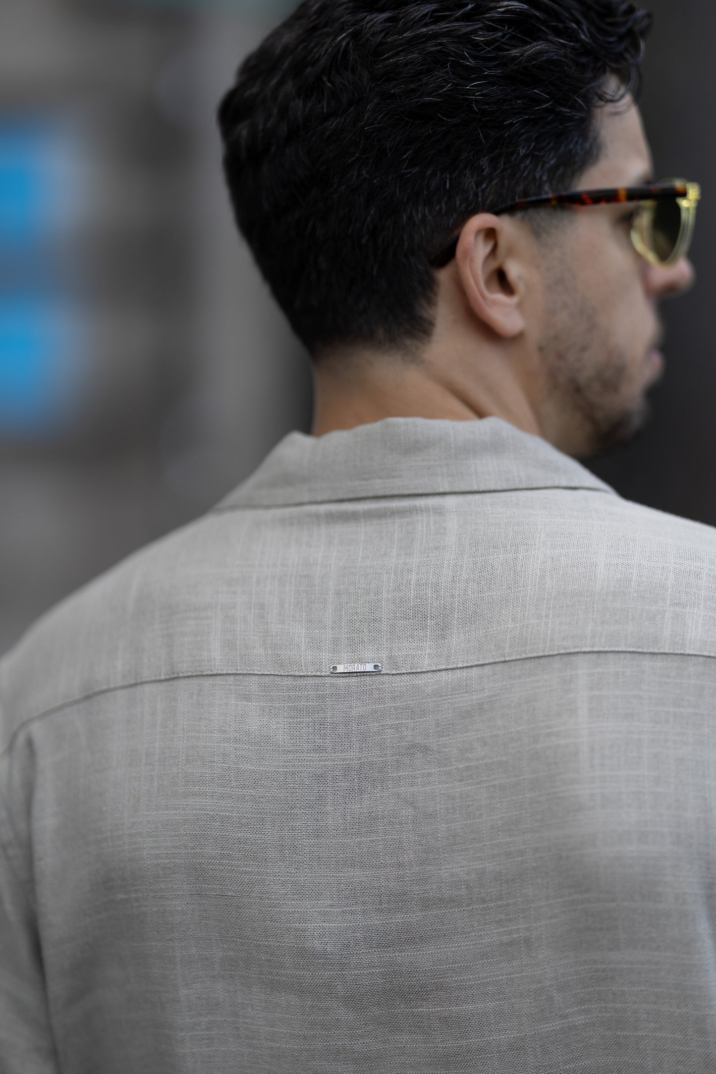 Camisa Linho Manga Curta Bege Antony Morato SS25