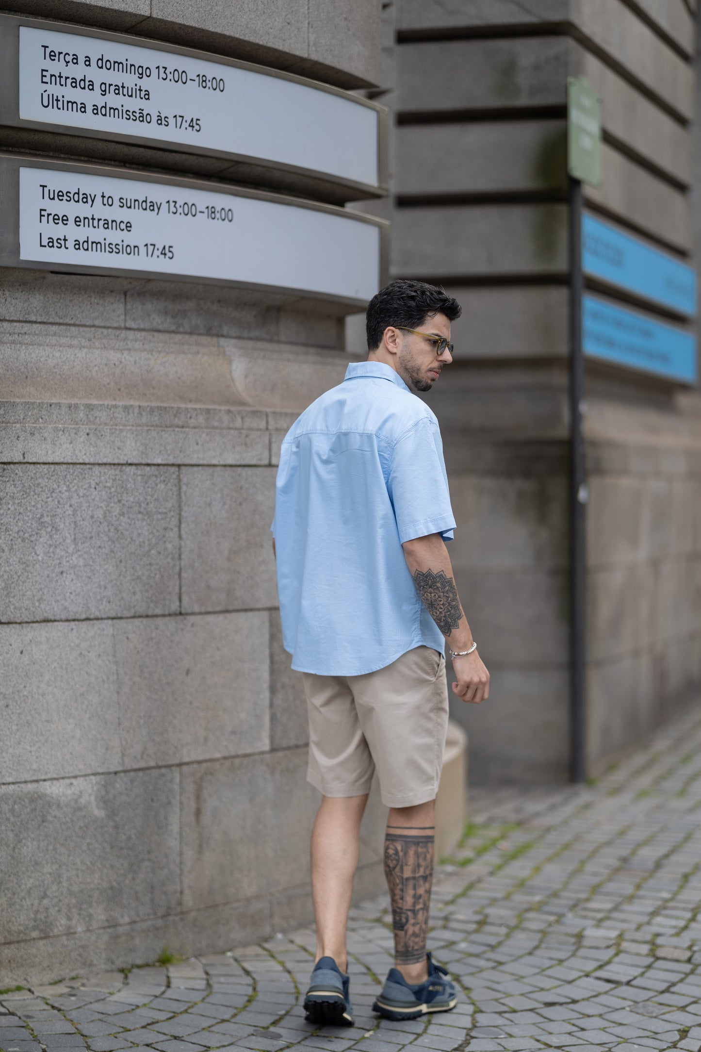 Camisa Manga Curta Azul Calvin Klein SS25