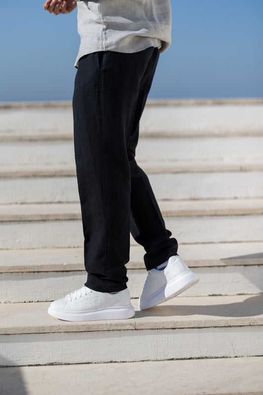 Calças de Linho Preta Selected SS25