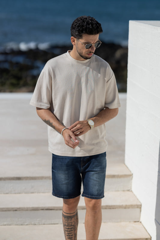 T-shirt Bege Selected SS25