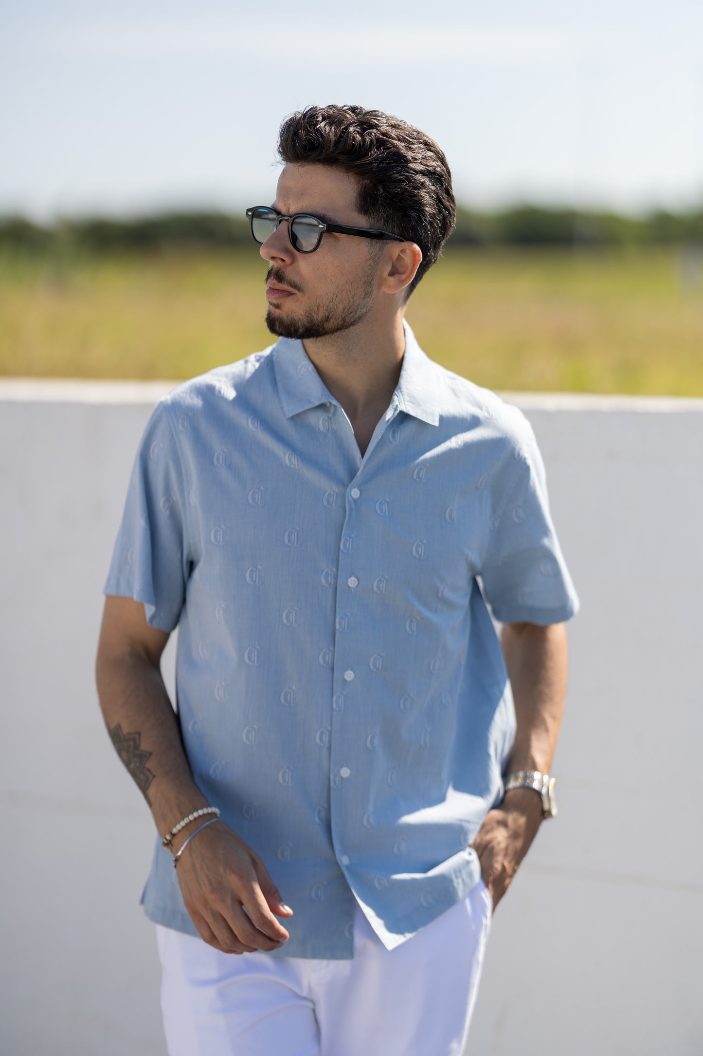 Camisa Just Cavalli Azul SS25