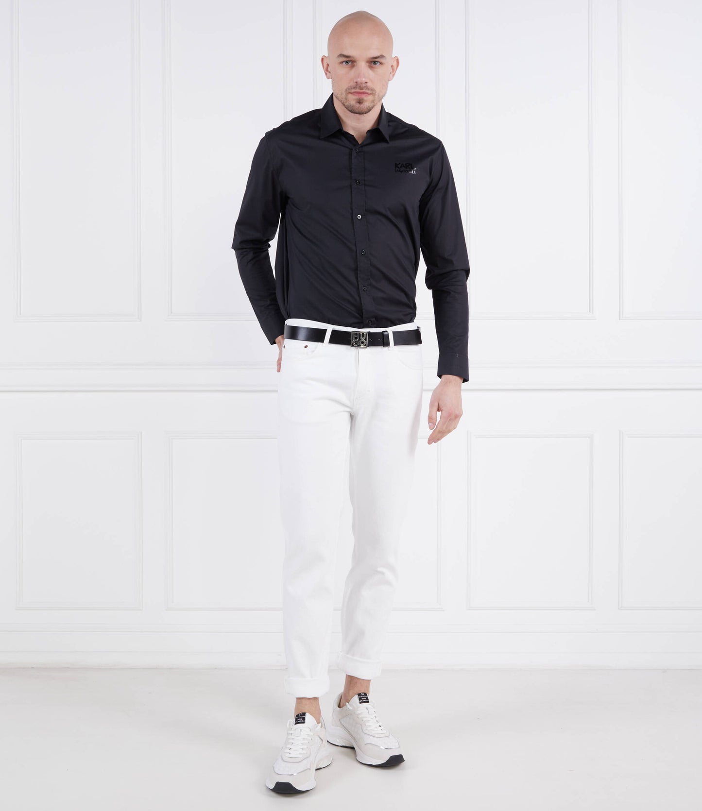 Camisa Preta Karl Lagerfeld