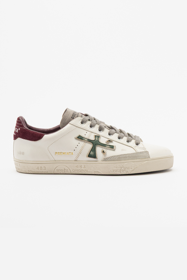 Sapatilhas Premiata Off White e Bordeaux - Steven 7631