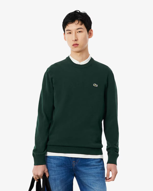 Camisola de Malha com Gola Redonda Lacoste Verde