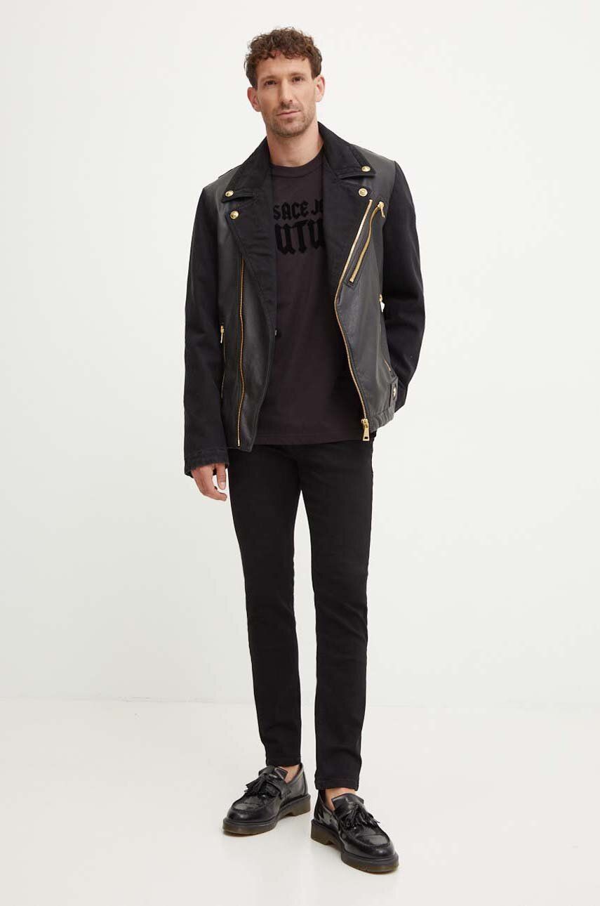 Calças Preta Skinny Versace Jeans Couture 77GAB5K0 FW24