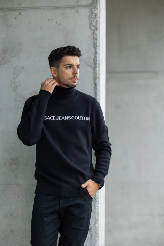 SUÉTER DE CUELLO ALTO CON LOGO VERSACE JEANS COUTURE OI23