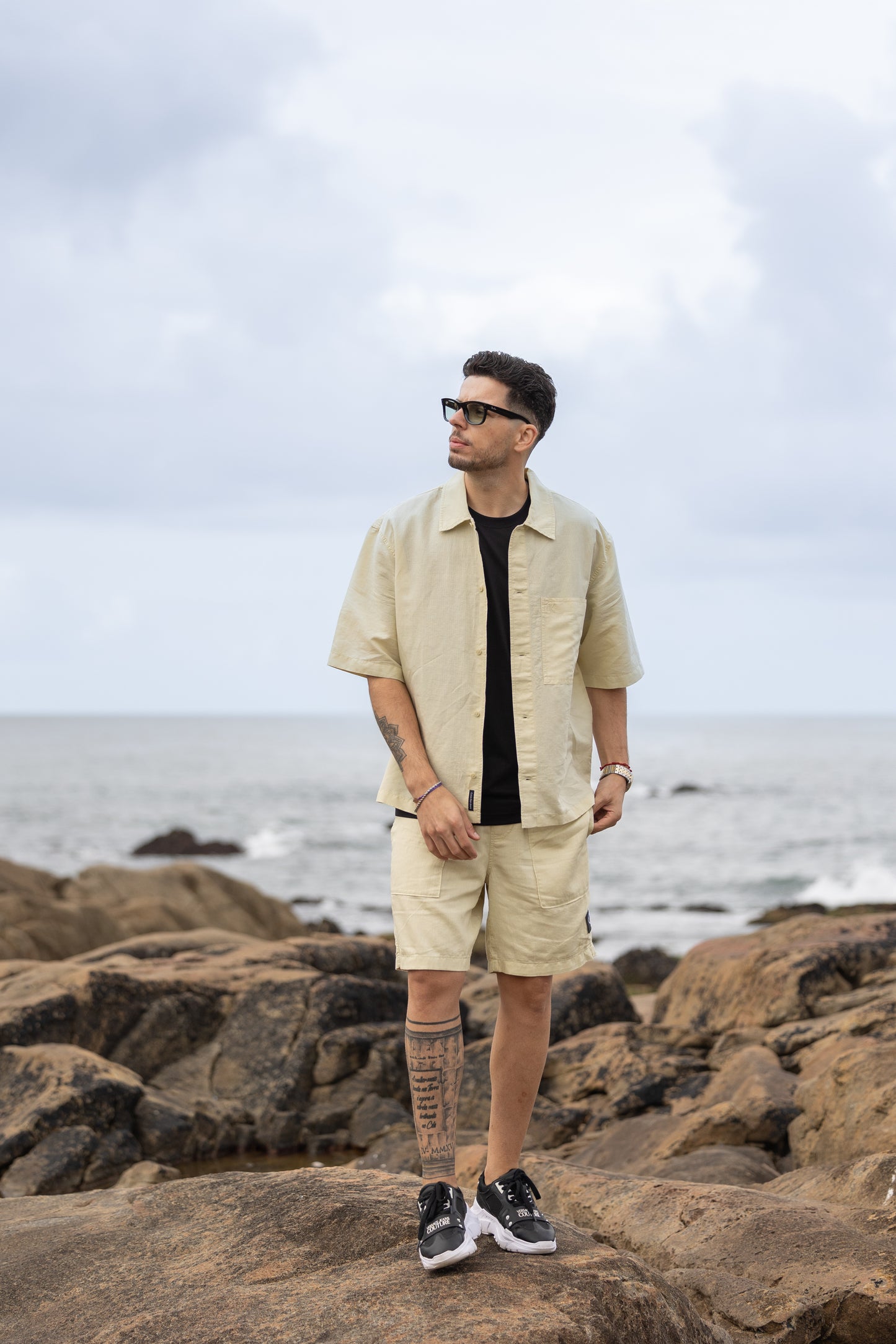 Camisa Linho Calvin Klein Bege J30J325173 SS24