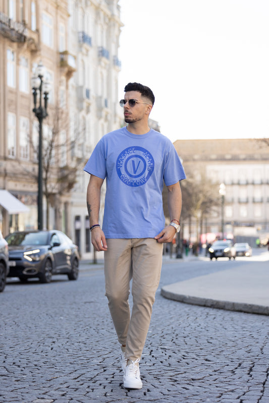 T-shirt Versace Jeans Couture Azul 76GAHT06 SS24