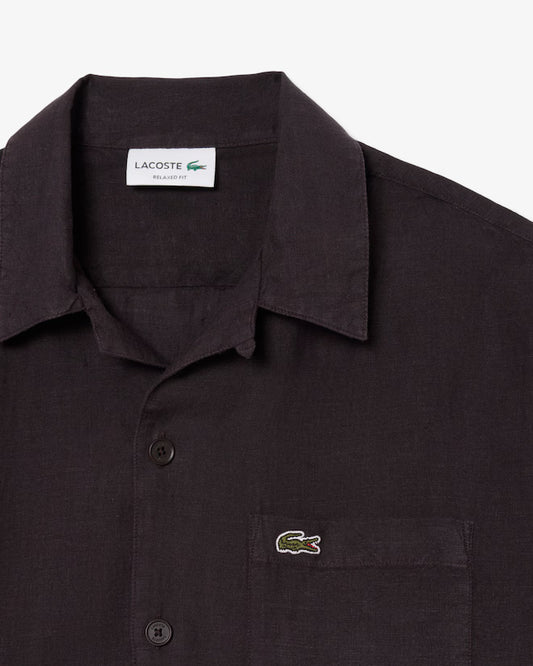 Camisa de Linho Castanha Lacoste SS26