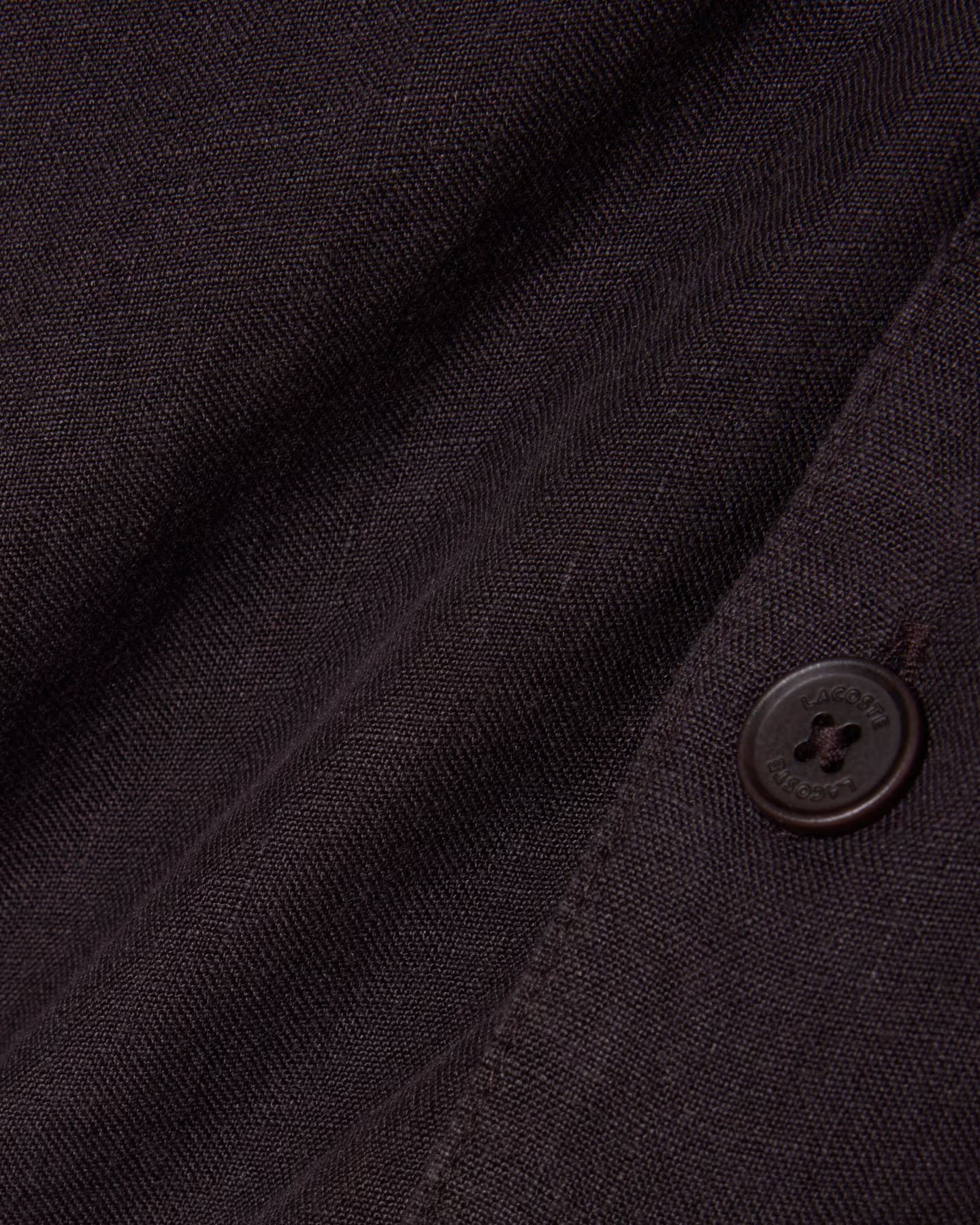 Camisa de Linho Castanha Lacoste SS26