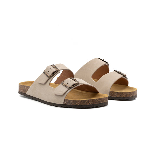 Chinelos Zolf Dupla Fivela Bege SS-24