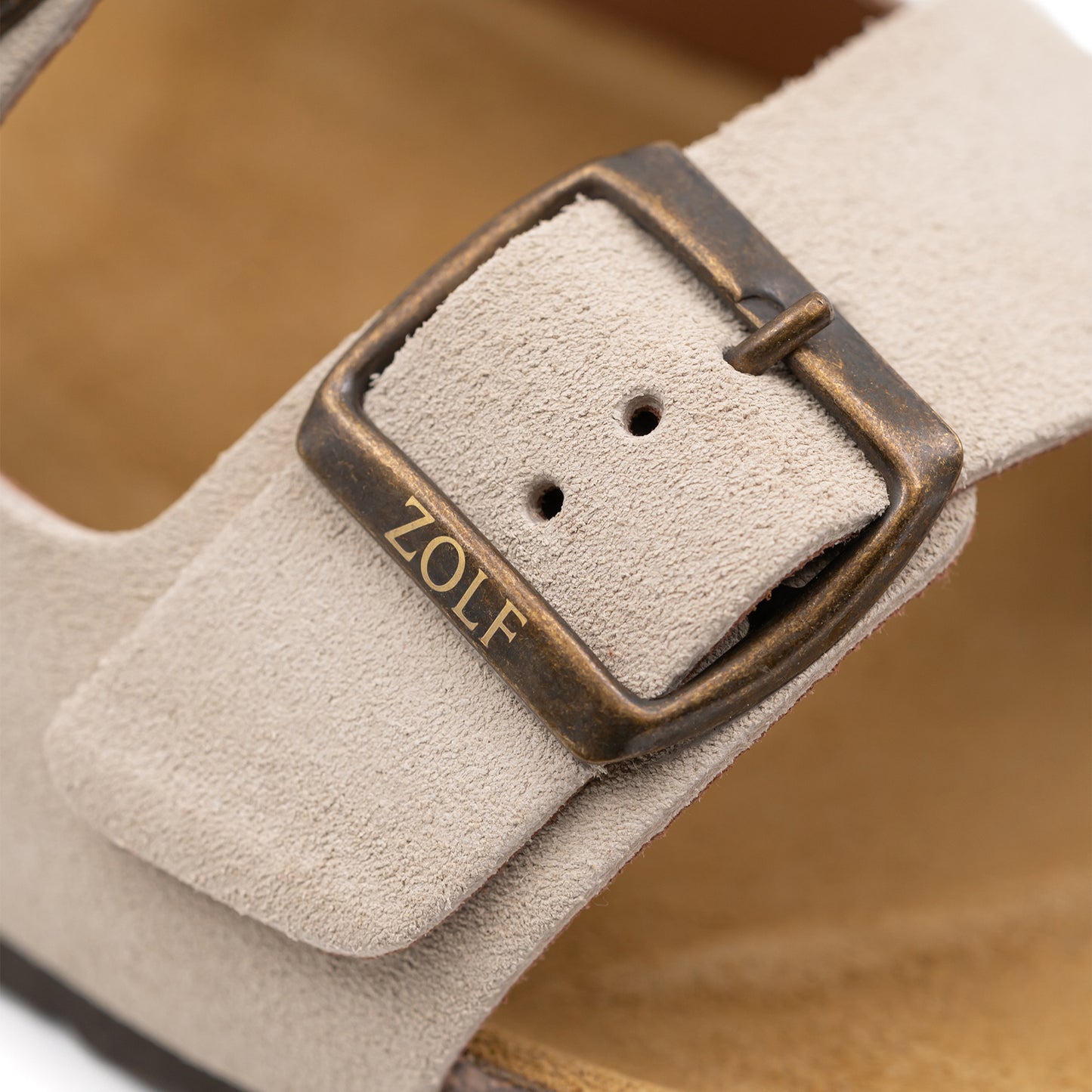 Chinelos Zolf Dupla Fivela Bege SS-24