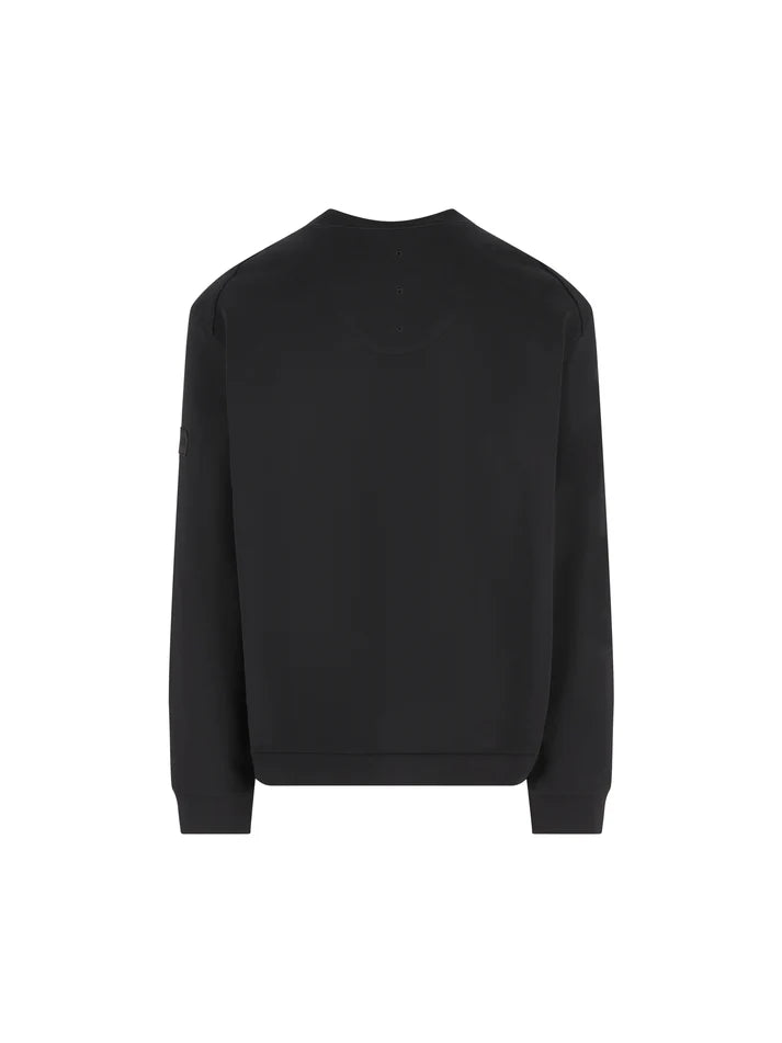 Sweatshirt Preta com Detalhe Lateral