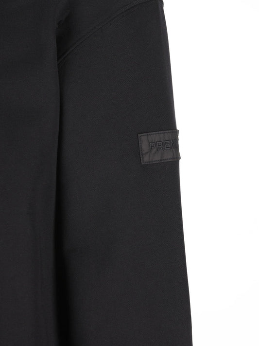 Sweatshirt Preta com Detalhe Lateral