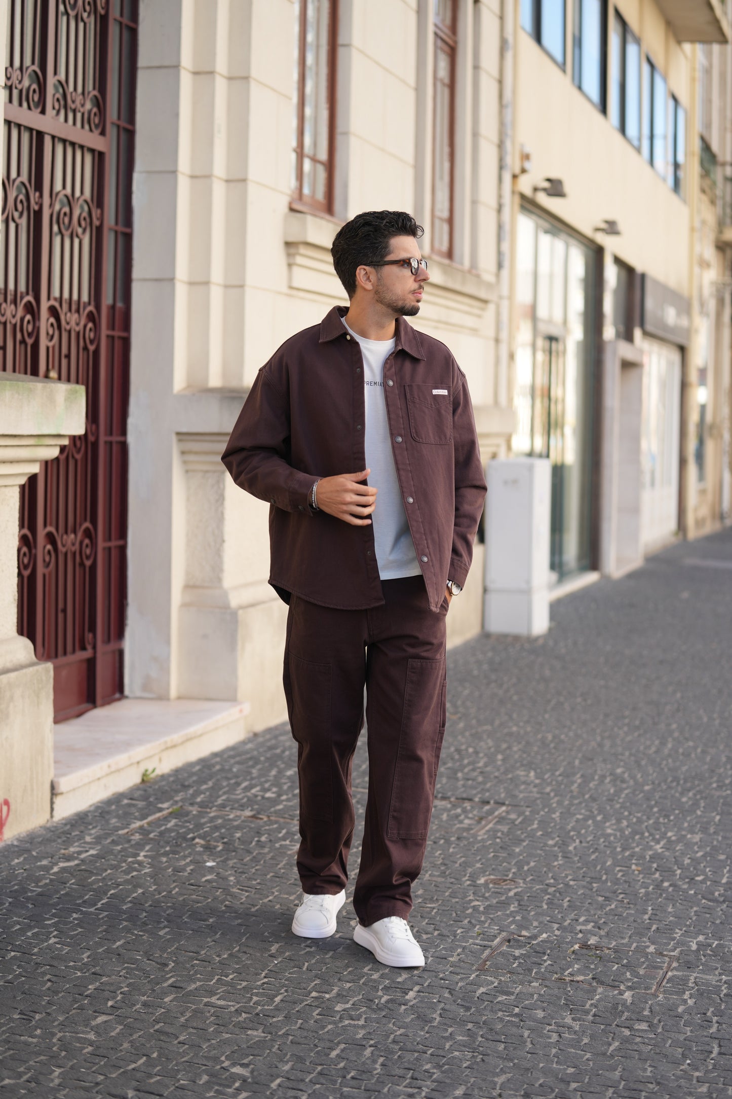 Calças Bordô Calvin Klein FW25